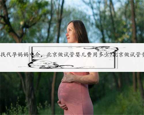 北京找代孕妈妈中介，北京做试管婴儿费用多少?北京做试管贵吗?